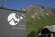 Biosphoto | 2588013 | Logo on the facade of the main building of the Jardin du Lautaret, in Villar-d'Arene, France. | &copy; Antoine Boureau / Biosphoto