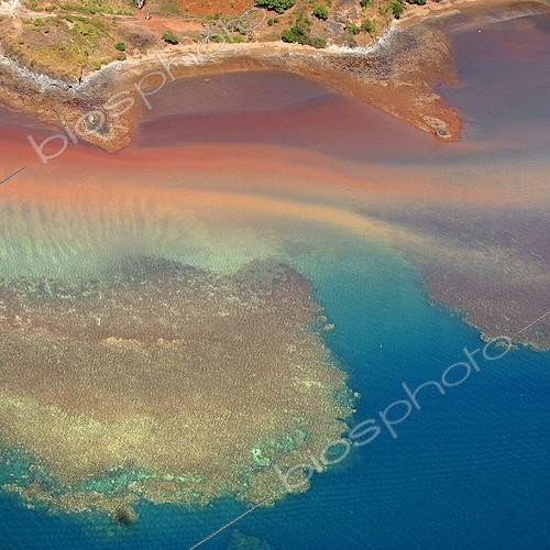 Biosphoto | 78531 | Mayotte Pollution par de la boue  Archipel des Comores ; Récif frangeant  | &copy; Pierre Huguet-Dubief / Biosphoto