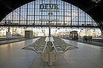 Biosphoto | 1600782 | Metal chairs, main railway station in Cologne, North Rhine-Westphalia, Germany, Europe | © Walter G. Allgoewer / imageBROKER / Biosphoto