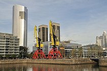 Biosphoto | 1601838 | Modern multistorey buildings behind cranes of the old harbour Puerto Madero, Buenos Aires, Argentina, South America | © Florian Kopp / imageBROKER / Biosphoto