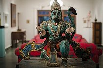 Biosphoto | 1607979 | Monkey god, Hanuman, entrance hall, Purity Hotel, Malabar Escapes, Kerala, South India, India, Asia | © Olaf Krueger / imageBROKER / Biosphoto