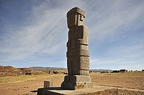 Biosphoto | 1601207 | Monolith in the Temple of Kalasasaya at Tihuanaku, UNESCO World Heritage Site, La Paz, Bolivia, South America | © Florian Kopp / imageBROKER / Biosphoto