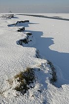 Biosphoto | 1233563 | Mont-Saint-Michel bay under the snow in winter France | &copy; Vincent M. / Biosphoto