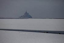 Biosphoto | 1233558 | Mont-Saint-Michel with snow in Winter France | &copy; Vincent M. / Biosphoto