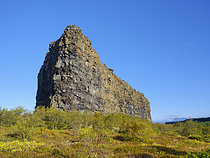 Biosphoto | 2609749 | Mountain Eyjan. Asbyrgi Canyon in Vatnajoekull National Park. It was formed by river Joekulsa a Fjoellum before it changed its course. Europe, northern europe, Iceland, autumn | &copy; Martin Zwick / Biosphoto