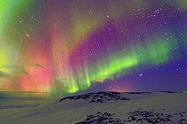 Biosphoto | 2602133 | Northern lights over Scoresby Strait. Scoresbysund, Greenland | &copy; Pierre Vernay / Biosphoto