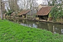 Biosphoto | 2575924 | Old washhouses on the river La Morte Parence, Savigné L'Evêque, Sarthe, Pays de la Loire, France | &copy; Michel Gile / Biosphoto