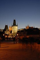 Biosphoto | 1604685 | On the Charles Bridge, view to the Powder Tower, old town, UNESCO World Heritage Site, Prague, Czech Republic, Europe | © Kevin Proennecke / imageBROKER / Biosphoto