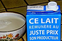 Biosphoto | 2575223 | One-liter milk carton with the words 