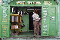 Biosphoto | 1605086 | Owner of a shop for household goods, Dungarpur, Rajasthan, India, Asia | © Olaf Krueger / imageBROKER / Biosphoto