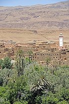 Biosphoto | 1607934 | Partially dilapidated houses in the oasis city of Tinerhir, Souss-Massa-Daraa, Morocco, Africa | © Walter G. Allgoewer / imageBROKER / Biosphoto