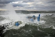 Biosphoto | 1610511 | Pier of Sellin during a storm tide, Mecklenburg-Western Pomerania, Germany, Europe | &copy; Kevin Proennecke / imageBROKER / Biosphoto
