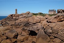 Biosphoto | 2583151 | Ploumanach lighthouse, Mean Ruz, on the Pink Granite Coast, Perros-Guirec, Côte d'Armor, Brittany, France | &copy; Robin Fourré / Biosphoto