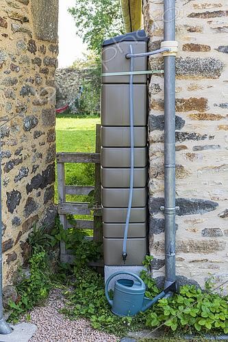 Biosphoto | 2525771 | Rainwater harvesting, Finistère, France. | &copy; Yann Avril / Biosphoto