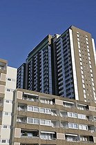 Biosphoto | 1606122 | Residential high-rise building, Meschenich district in Cologne, North Rhine-Westphalia, Germany, Europe | © Walter G. Allgoewer / imageBROKER / Biosphoto