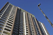 Biosphoto | 1606124 | Residential high-rise building, Meschenich district in Cologne, North Rhine-Westphalia, Germany, Europe | © Walter G. Allgoewer / imageBROKER / Biosphoto