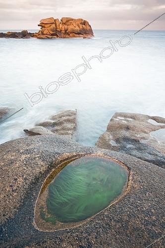Biosphoto | 828339 | Rock dug Côte de Granit Rose Brittany France  | &copy; David Allemand / Biosphoto