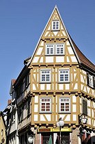 Biosphoto | 1604088 | Rosenhaeusl, historic half-timbered house, Esslingen am Neckar, Baden-Wuerttemberg, Germany, Europe | © Walter G. Allgoewer / imageBROKER / Biosphoto