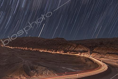 Biosphoto | 2624468 | Route 23 from San Pedro de Atacama under a starry sky, the brightest of them all is Sirius from the constellation Canis Major. San Pedro de Atacama Desert, Atacama, Chile. | &copy; Philippe Jacquot / Biosphoto