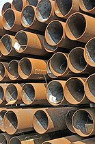 Biosphoto | 1600524 | Rusty metal pipes at an industrial wasteland, inland port in Duisburg, North Rhine-Westphalia, Germany, Europe | © Walter G. Allgoewer / imageBROKER / Biosphoto
