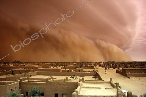 Biosphoto | 33837 | Sandstorm on the town of Gao Mali | &copy; Tony Crocetta / Biosphoto