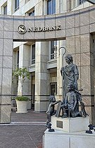 Biosphoto | 1601982 | Sculpture group, shepherdess with shepherd's crook at the entrance to the Nedbank, Cape Town, South Africa, Africa | © Walter G. Allgoewer / imageBROKER / Biosphoto