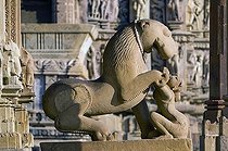 Biosphoto | 1604585 | Sculpture of a mythical creature, Khajuraho Group of Monuments, UNESCO World Heritage Site, Madhya Pradesh, India, Asia | © Olaf Krueger / imageBROKER / Biosphoto