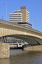 Biosphoto | 1605871 | Seat of the Lufthansa airline until 2007, Max-Cologne high-rise building, Rhine shore in Deutz, Cologne, North Rhine-Westphalia, Germany, Europe | © Walter G. Allgoewer / imageBROKER / Biosphoto