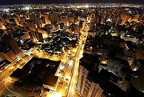 Biosphoto | 1606901 | Skyline of Sao Paulo (Brazil) at night with view on the Praca da Republica | © Florian Kopp / imageBROKER / Biosphoto