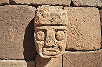 Biosphoto | 1601202 | Stone head in Tihuanaku, UNESCO World Heritage Site, La Paz, Bolivia, South America | © Florian Kopp / imageBROKER / Biosphoto