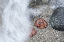 Biosphoto | 1599901 | Stones in wave foam on the Baltic Sea, Mecklenburg-Western Pomerania, Germany, Europe | &copy; Marcus Siebert / imageBROKER / Biosphoto