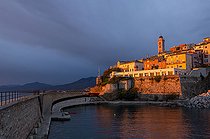 Biosphoto | 2593238 | The Citadelle of Bastia at sunrise with the sun beginning to cover the town with its golden rays, Corsica, France | &copy; Hyacinthe Sambroni / Biosphoto