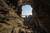 Biosphoto | 2593243 | The Grotto of Saint Catherine. Legend has it that Saint Vénère made a 40-day retreat at the Grotte Santa Catalina, which in Sisco is located under the Cap Corse road, at the foot of the convent of the same name, Corsica, France. | &copy; Hyacinthe Sambroni / Biosphoto