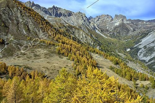 Biosphoto | 2612496 | The Mont Thabor massif seen from the Col des Thures. Mont Thabor and Grand Seru dominate the heights of the Vallée Etroite, near Val Clarée in the Hautes Alpes, France. | &copy; Jean-Philippe Delobelle / Biosphoto