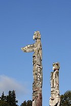 Biosphoto | 692147 | Totem Tribe Kwakwaka'wakw Village Nimkish Albert bay Canada | &copy; Sylvain Cordier / Biosphoto