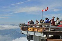Biosphoto | 1601541 | Tourists at the summit station of Nebelhorn Mountain, Allgaeuer Alps, Bavaria, Germany, Europe | © Walter G. Allgoewer / imageBROKER / Biosphoto