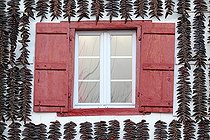 Biosphoto | 2081448 | Traditional drying of chilli pepper, Espelette pepper, Espelette, Basque Country, France | &copy; Laurent Lhoté / Biosphoto