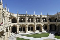 Biosphoto | 1600322 | Two-storeyed cloister in the enclosure, Claustro, of the Hieronymites Monastery, Mosteiro dos Jeronimos, UNESCO World Heritage Site, Manueline style, Portuguese late-Gothic, Belem, Lisbon, Portugal, Europe | © Florian Kopp / imageBROKER / Biosphoto