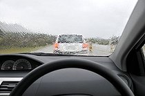 Biosphoto | 1533239 | View from a car, traffic jam in the rain, Garden Route, South Africa | &copy; Walter G. Allgoewer / imageBROKER / Biosphoto