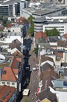 Biosphoto | 1604275 | View from Ulm Minster along Hirschstrasse, the shopping district of Ulm, Baden-Wuerttemberg, Germany, Europe | © Walter G. Allgoewer / imageBROKER / Biosphoto