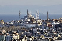 Biosphoto | 1601339 | View of the city centre, Sultan Ahmed Mosque, Istanbul, Turkey | © Florian Kopp / imageBROKER / Biosphoto