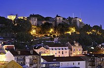 Biosphoto | 1600494 | View of the original Moorish castle Castelo de Sao Jorge at night, Lisbon, Portugal, Europe | © Florian Kopp / imageBROKER / Biosphoto