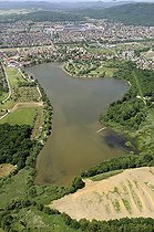 Biosphoto | 1254419 | Vue aérienne de l'Etang des Forges après restauration France | &copy; Denis Bringard / Biosphoto
