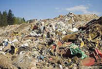 Biosphoto | 1464340 | Waste at disposal site Riederberg, Woergl, Tyrole, Austria | &copy; Roland Muehlanger / imageBROKER / Biosphoto
