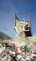 Biosphoto | 1480138 | Waste being delivered at disposal site, Riederberg, Woergl, Tyrole, Austria | &copy; Roland Muehlanger / imageBROKER / Biosphoto