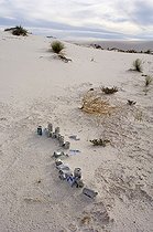Biosphoto | 1249393 | Waste on the sand White sand dunes  White Sands NM USA | &copy; Daniel Heuclin / Biosphoto