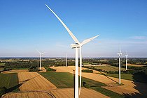 Biosphoto | 2546725 | Wind farm in central Brittany, Cotes-d'Armor, France | &copy; Antoine Lorgnier / Biosphoto