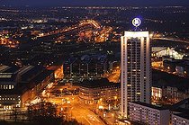 Biosphoto | 1605155 | Wintergartenhochhaus apartement building and railway station at night, Leipzig, Saxony, Germany, Europe | © Kevin Proennecke / imageBROKER / Biosphoto